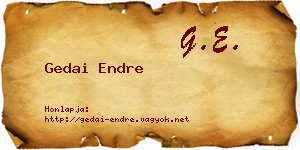 Gedai Endre névjegykártya